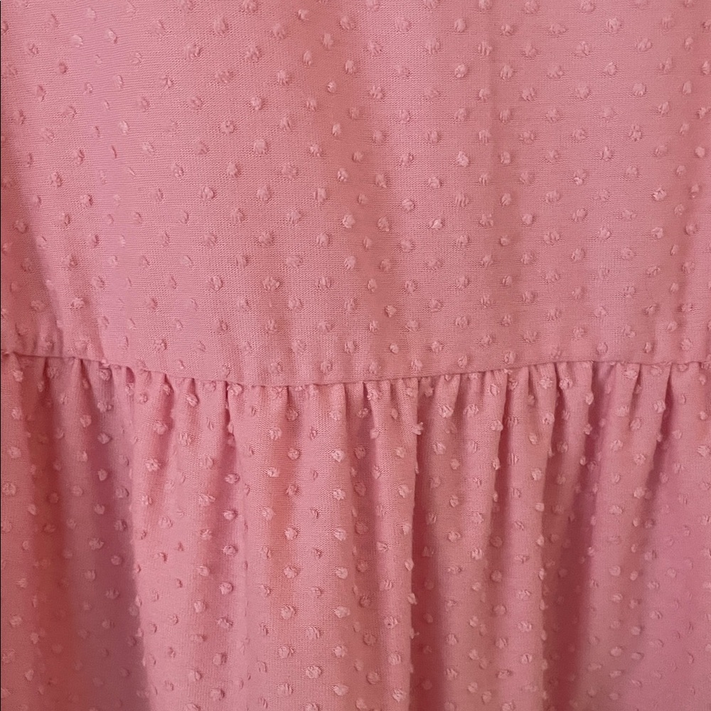 Lane Bryant Pink Ruffled Blouse - Picture 2 of 2